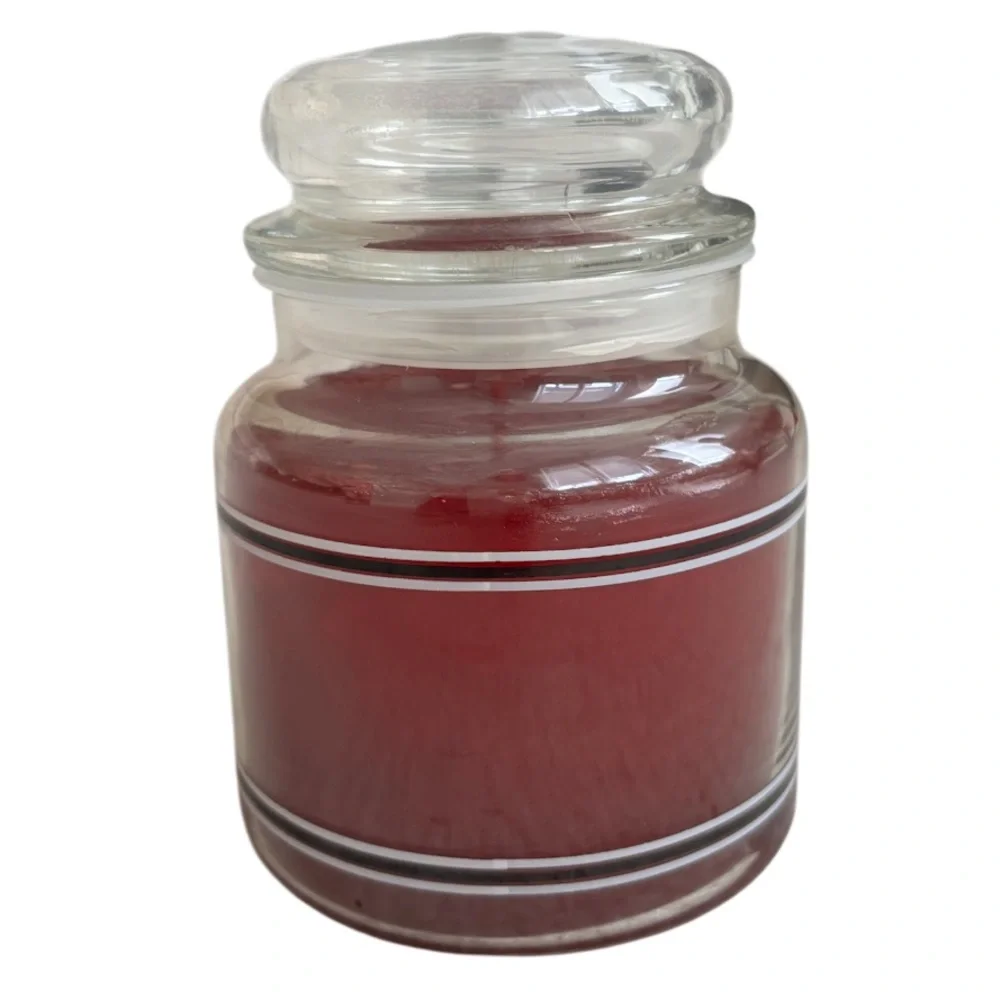 Yankee Candle Jar Hollyberry Rare Vintage Black Band Holiday Candle Red 14.5 Oz